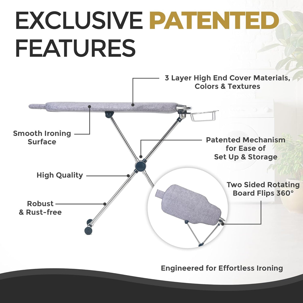 360° Rotating Ironing Board